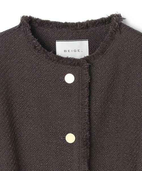 BEIGE, / ベイジ, ノーカラージャケット | 【Oggi 10月号掲載】MULLIN / ウールツイードメタルボタンノーカラージャケット | 詳細9