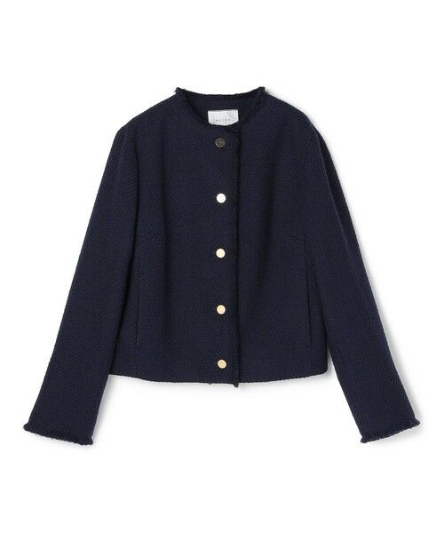 BEIGE, / ベイジ, ノーカラージャケット | 【Oggi 10月号掲載】MULLIN / ウールツイードメタルボタンノーカラージャケット | 詳細20