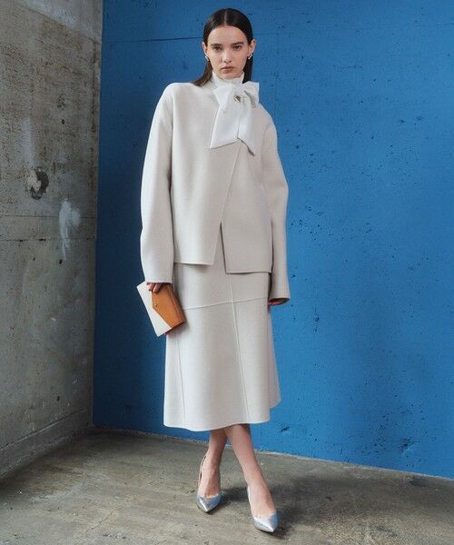 BEIGE, / ベイジ, その他アウター | 【andGIRL 秋号掲載】LEMOORE / ウールリバースタンドカラーショートコート | 詳細2