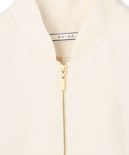BEIGE, / ベイジ, カットソー | 【洗える】POMONA / ゴールドジップライトブルゾン | 詳細8