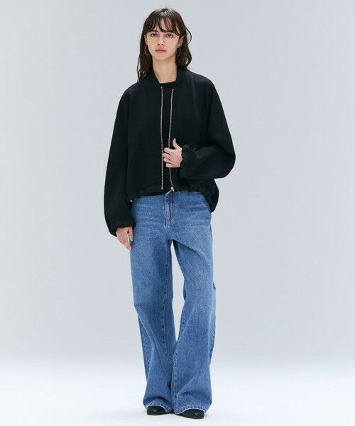 BEIGE, / ベイジ, カットソー | 【洗える】POMONA / ゴールドジップライトブルゾン | 詳細16