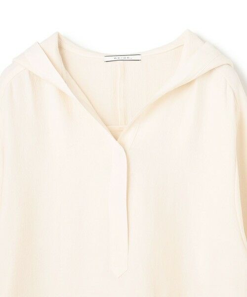 BEIGE, / ベイジ, カットソー | 【洗える】POMONA / Vネックフード付プルオーバー | 詳細5