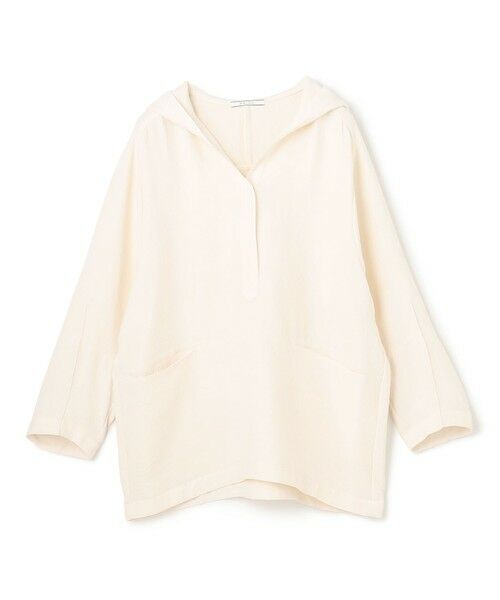 BEIGE, / ベイジ, カットソー | 【洗える】POMONA / Vネックフード付プルオーバー | 詳細3