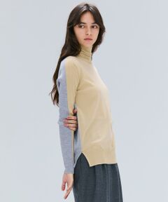 BEIGE, / ベイジ, ニット・セーター | 【洗える・VERY NaVY12月号掲載】LA MONNAIE / バイカラーウールタートルニット