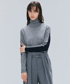 BEIGE, / ベイジ, ニット・セーター | 【洗える・VERY NaVY12月号掲載】LA MONNAIE / バイカラーウールタートルニット