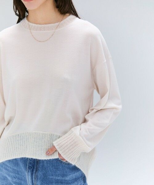 BEIGE, / ベイジ, ニット・セーター | 【洗える】LA MONNAIE / モヘアMIXクルーネックニット | 詳細1
