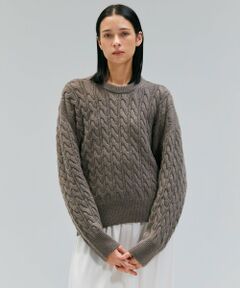 BEIGE, / ベイジ, ニット・セーター | 【洗える】SEDONA / ウールカシミヤケーブルニット