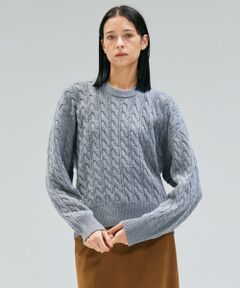 BEIGE, / ベイジ, ニット・セーター | 【洗える】SEDONA / ウールカシミヤケーブルニット