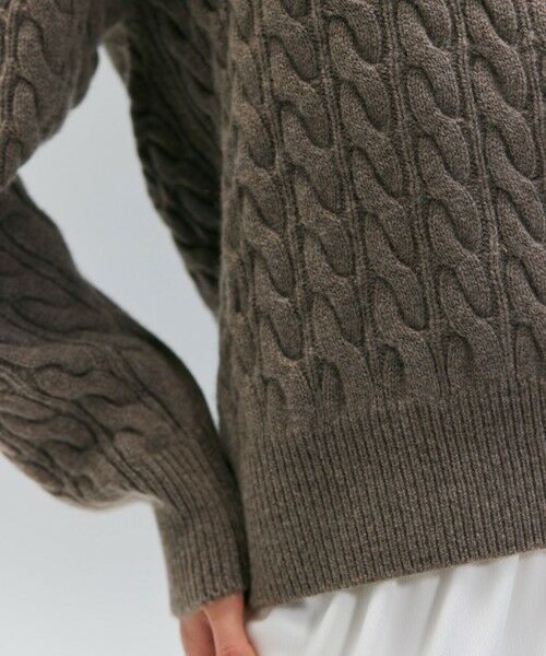 BEIGE, / ベイジ, ニット・セーター | 【洗える】SEDONA / ウールカシミヤケーブルニット | 詳細1