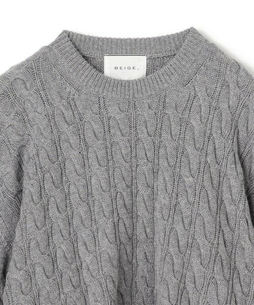 BEIGE, / ベイジ, ニット・セーター | 【洗える】SEDONA / ウールカシミヤケーブルニット | 詳細9