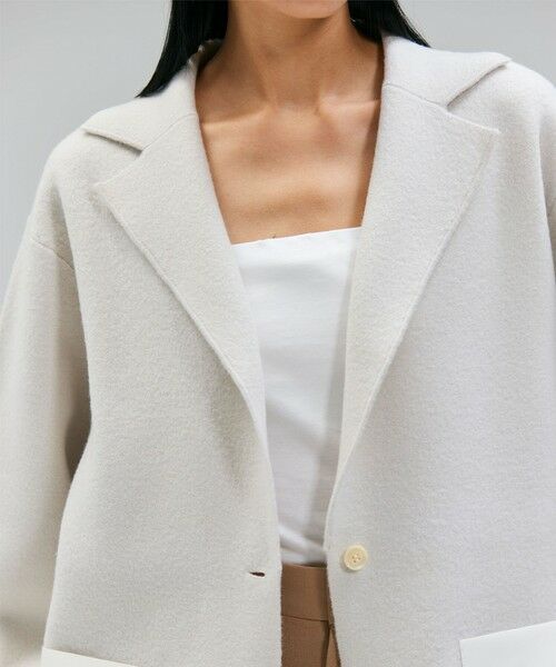 BEIGE, / ベイジ, ニット・セーター | CHICORA / レザーポケット付きウールニットジャケット | 詳細1