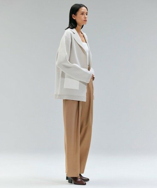 BEIGE, / ベイジ, ニット・セーター | CHICORA / レザーポケット付きウールニットジャケット | 詳細3