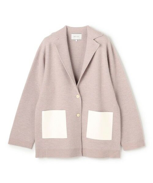 BEIGE, / ベイジ, ニット・セーター | CHICORA / レザーポケット付きウールニットジャケット | 詳細7