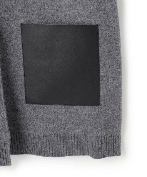 BEIGE, / ベイジ, ニット・セーター | CHICORA / レザーポケット付きウールニットジャケット | 詳細15