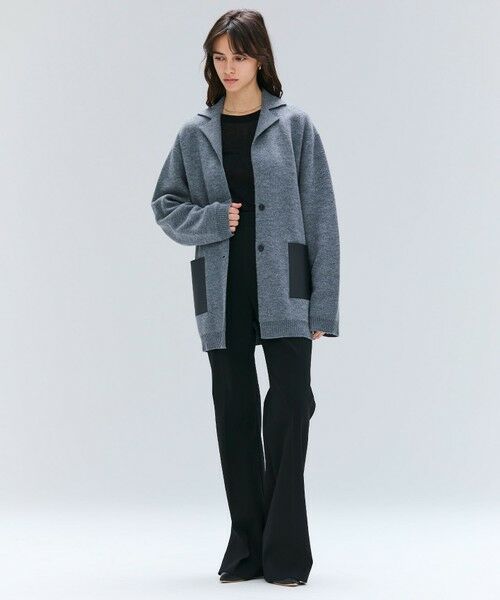 BEIGE, / ベイジ, ニット・セーター | CHICORA / レザーポケット付きウールニットジャケット | 詳細9