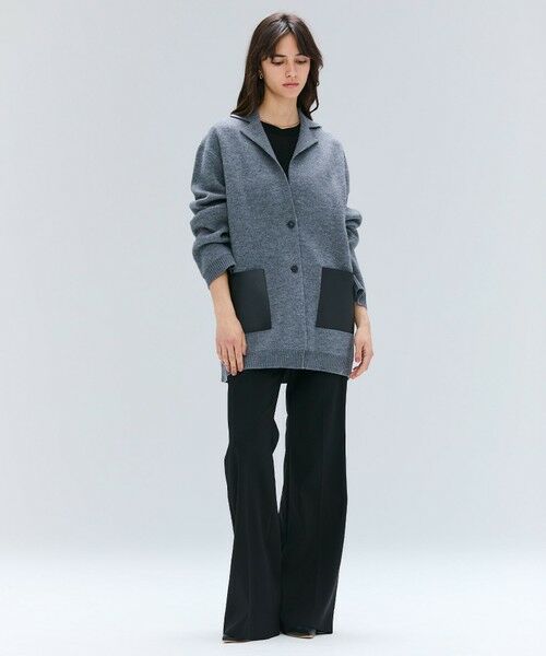 BEIGE, / ベイジ, ニット・セーター | CHICORA / レザーポケット付きウールニットジャケット | 詳細10