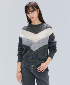 BEIGE, / ベイジ, ニット・セーター | MARS / キッドモヘアインターシャニット