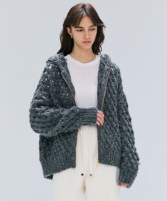 BEIGE, / ベイジ, ニット・セーター | KOKOMO / ウールアルパカメッシュニットパーカー