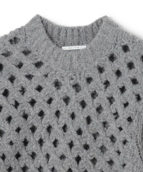 BEIGE, / ベイジ, ニット・セーター | KOKOMO / ウールアルパカメッシュニット | 詳細5