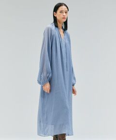 BEIGE, / ベイジ, ロング・マキシ丈ワンピース | CALLERRY / シルク混ドットギャザーワンピース