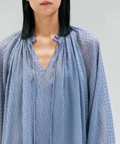 BEIGE, / ベイジ, ロング・マキシ丈ワンピース | CALLERRY / シルク混ドットギャザーワンピース | 詳細2