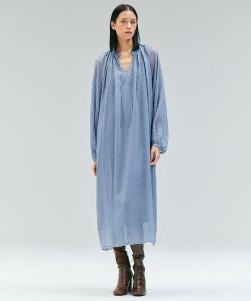 BEIGE, / ベイジ, ロング・マキシ丈ワンピース | CALLERRY / シルク混ドットギャザーワンピース | 詳細4