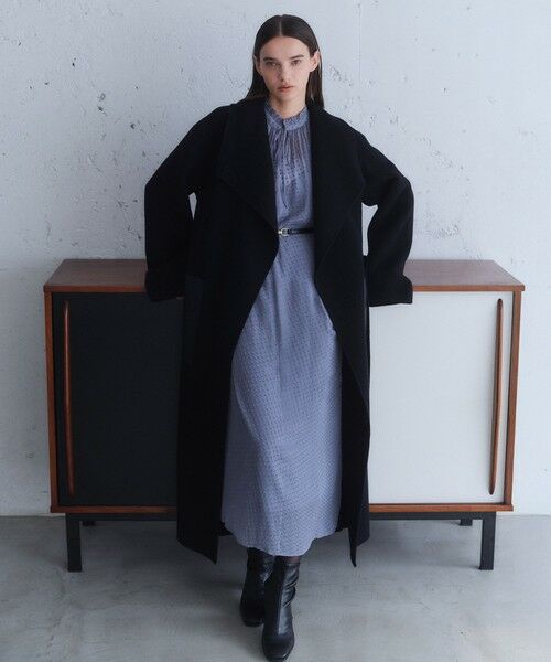 BEIGE, / ベイジ, ロング・マキシ丈ワンピース | CALLERRY / シルク混ドットギャザーワンピース | 詳細5