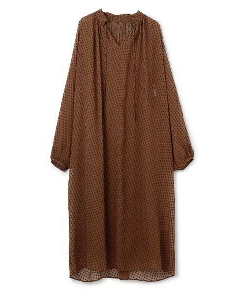 BEIGE, / ベイジ, ロング・マキシ丈ワンピース | CALLERRY / シルク混ドットギャザーワンピース | 詳細17