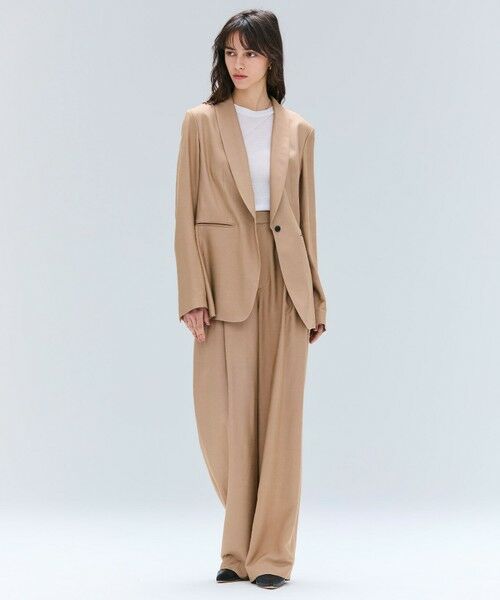 BEIGE, / ベイジ, その他パンツ | 【Oggi 10月号掲載】COBURN / シルク混2タックカーヴィーワイドパンツ | 詳細4