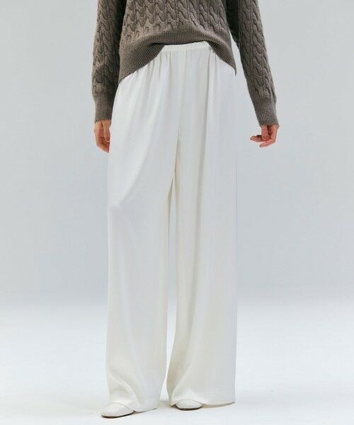 BEIGE, / ベイジ, その他パンツ | 【洗える】LLOYD / ハンマーサテンイージーワイドパンツ(Ecru)