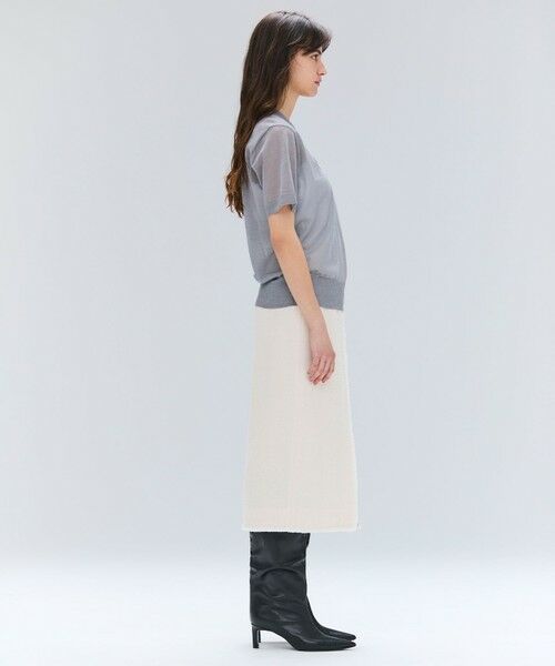 BEIGE, / ベイジ, ミニ・ひざ丈スカート | MULLIN / ウールツイードフロントベントスカート | 詳細2