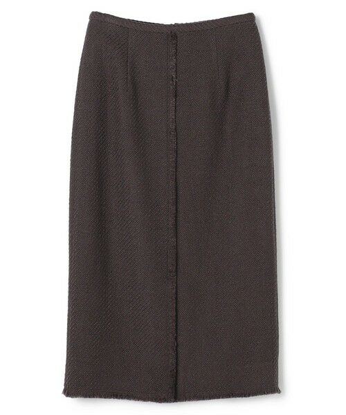 BEIGE, / ベイジ, ミニ・ひざ丈スカート | MULLIN / ウールツイードフロントベントスカート | 詳細7