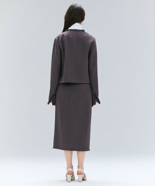 BEIGE, / ベイジ, ミニ・ひざ丈スカート | MULLIN / ウールツイードフロントベントスカート | 詳細6