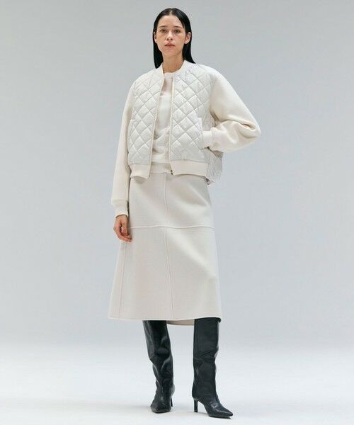 BEIGE, / ベイジ, ミニ・ひざ丈スカート | LEMOORE / ウールリバーAラインスカート | 詳細2