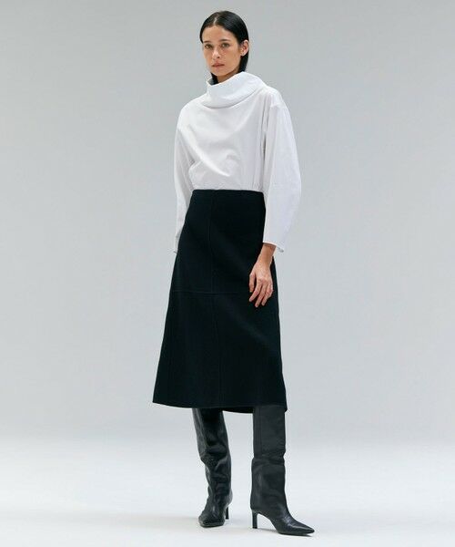 BEIGE, / ベイジ, ミニ・ひざ丈スカート | LEMOORE / ウールリバーAラインスカート | 詳細14