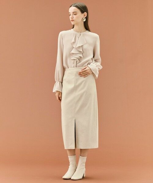 BEIGE, / ベイジ, ミニ・ひざ丈スカート | CISCO / フェイクスエードIラインスカート | 詳細2