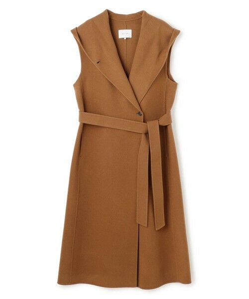 BEIGE, / ベイジ, ベスト | LEMOORE / ウールリバーフード付きロングジレ | 詳細8