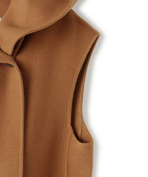 BEIGE, / ベイジ, ベスト | LEMOORE / ウールリバーフード付きロングジレ | 詳細12