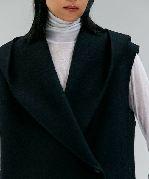 BEIGE, / ベイジ, ベスト | LEMOORE / ウールリバーフード付きロングジレ | 詳細19