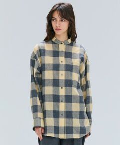 BEIGE, / ベイジ, シャツ・ブラウス | HOBBS / ウールチェックカシュクールブラウス