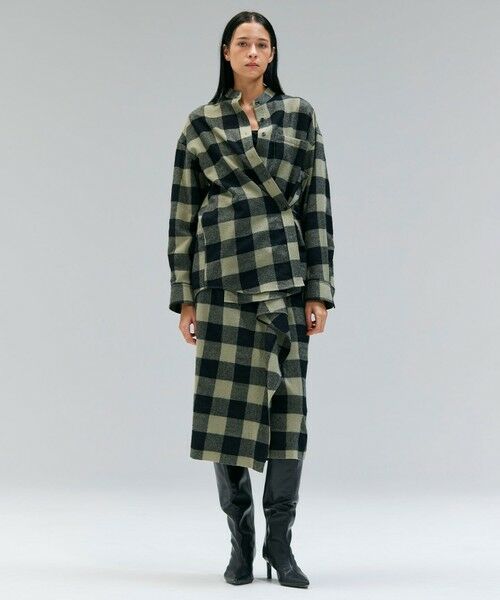 BEIGE, / ベイジ, シャツ・ブラウス | HOBBS / ウールチェックカシュクールブラウス | 詳細13