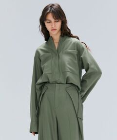 BEIGE, / ベイジ, シャツ・ブラウス | 【VERY NaVY12月号掲載】TERNES / ビックポケットプルオーバーウールブラウス