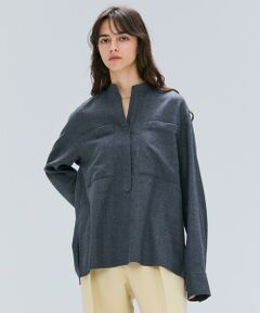 BEIGE, / ベイジ, シャツ・ブラウス | 【VERY NaVY12月号掲載】TERNES / ビックポケットプルオーバーウールブラウス