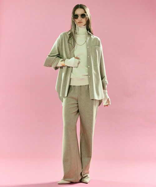 BEIGE, / ベイジ, シャツ・ブラウス | MONTAIGNE / ウールオーバーサイズシャツ | 詳細1