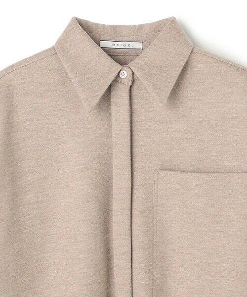 BEIGE, / ベイジ, シャツ・ブラウス | MONTAIGNE / ウールオーバーサイズシャツ | 詳細6