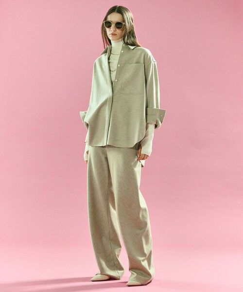 BEIGE, / ベイジ, シャツ・ブラウス | MONTAIGNE / ウールオーバーサイズシャツ | 詳細2