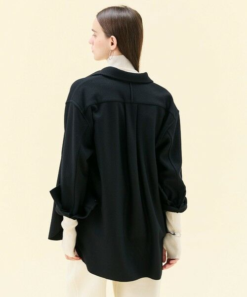 BEIGE, / ベイジ, シャツ・ブラウス | MONTAIGNE / ウールオーバーサイズシャツ | 詳細16