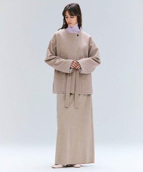 BEIGE, / ベイジ, その他アウター | LABBOCK / ウール混2WAYショートコート | 詳細4