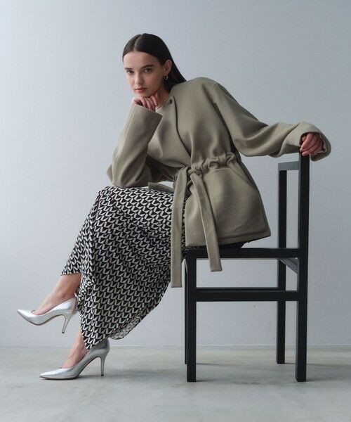 BEIGE, / ベイジ, その他アウター | LABBOCK / ウール混2WAYショートコート | 詳細16