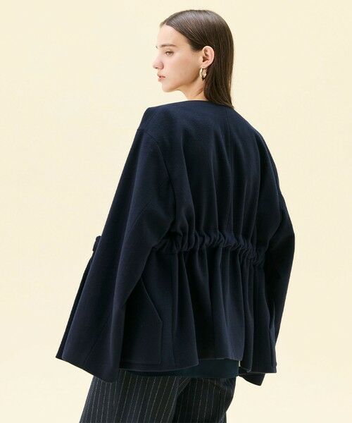 BEIGE, / ベイジ, その他アウター | LABBOCK / ウール混2WAYショートコート | 詳細21